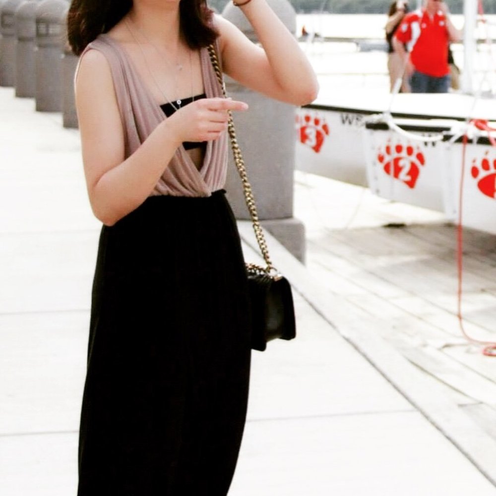 Strap Open Back Deep V Dress - image 2